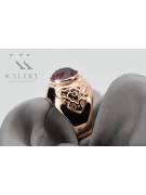 Vintage 14k ružové zlato Rubínový prsteň Vintage štýl vrc078r